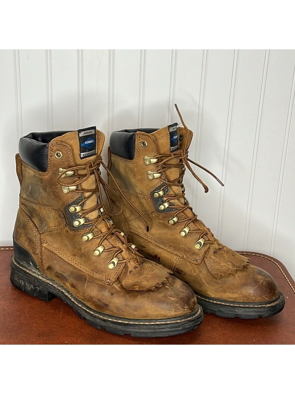 Ariat Workhog 8” Waterproof Leather Work Boots Size 10EE